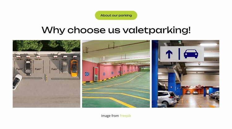 City Parking, Simplified Website Mockup