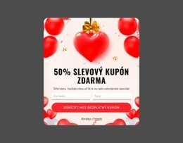 50% Slevový Kupón Zdarma Šablona HTML