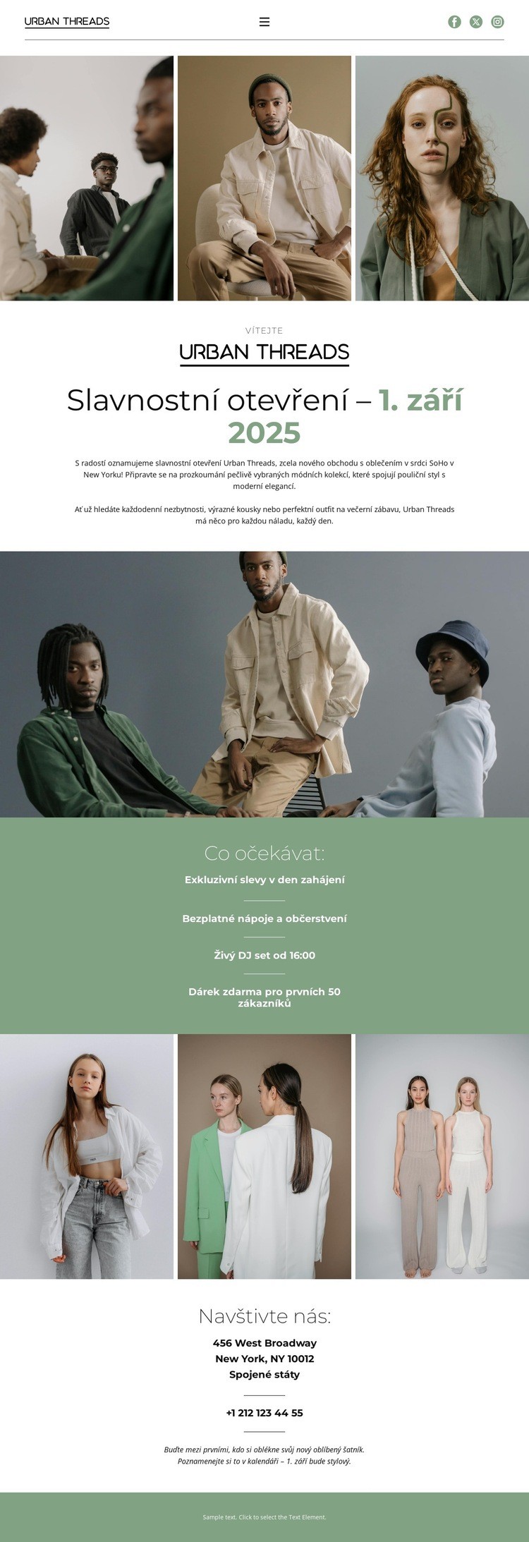 Oslavte módní milník Šablona HTML