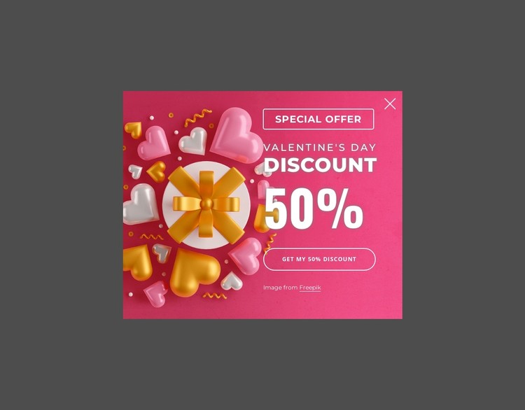 Coupon code popup CSS Template