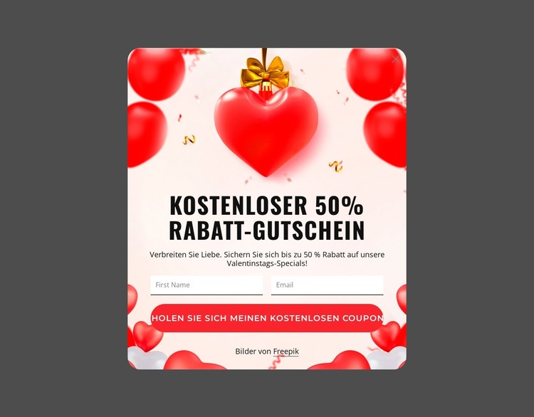 Kostenloser 50% Rabatt-Gutschein CSS-Vorlage