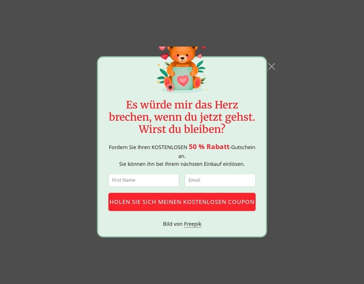 Abonnement-Popup CSS-Vorlage