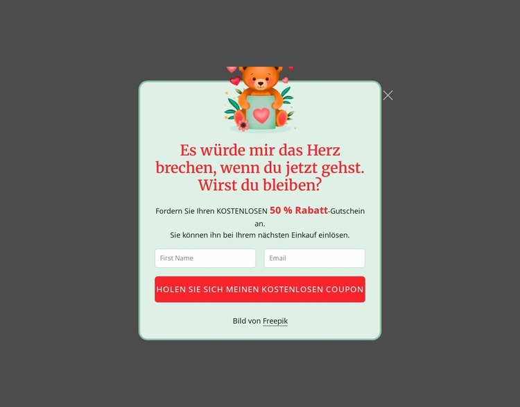 Abonnement-Popup Joomla Vorlage