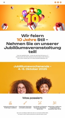 10 Jahre Stil - Kostenlose Vorlagen