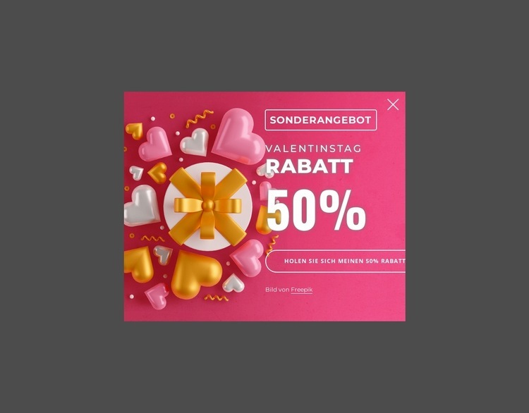 Gutscheincode-Popup Vorlage
