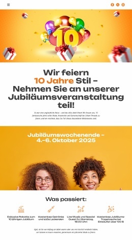 10 Jahre Stil - Kreatives Mehrzweck-Website-Design