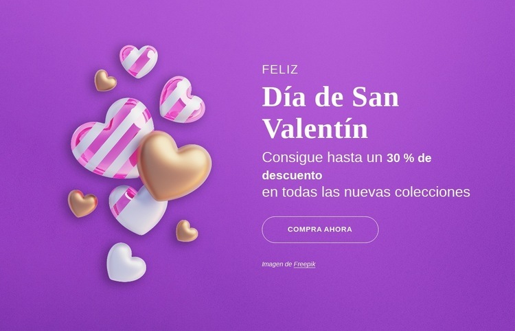 Obtenga hasta un 30% de descuento en todas las nuevas colecciones Diseño de páginas web