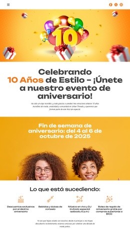 10 Años De Estilo - Plantillas Gratuitas