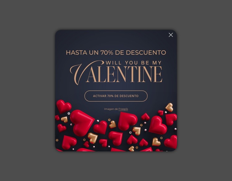 Venta del día de San Valentín Plantilla CSS