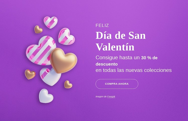 Obtenga hasta un 30% de descuento en todas las nuevas colecciones Plantilla CSS