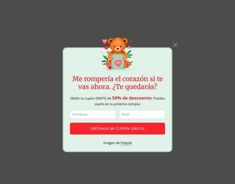 Ventana emergente de suscripción Plantilla CSS