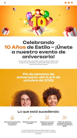 10 Años De Estilo - Sitio Web De Comercio Electrónico