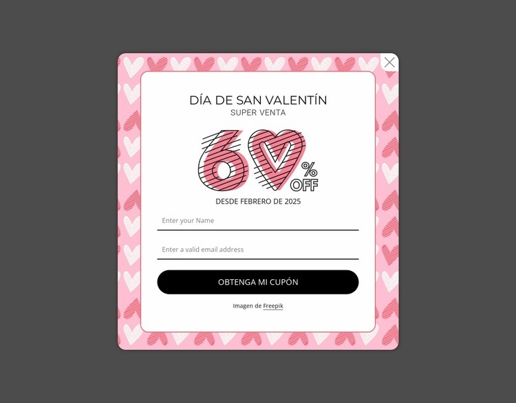 Súper oferta del día de San Valentín Plantilla