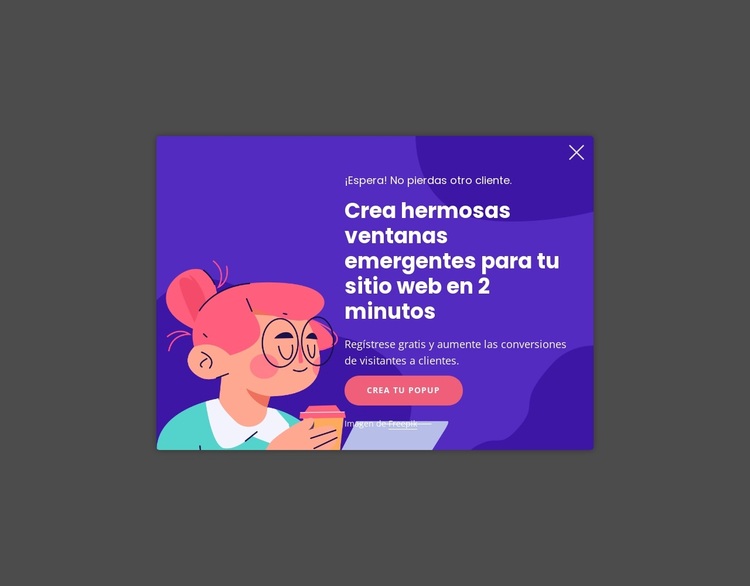 Ventana emergente creativa Tema de WordPress