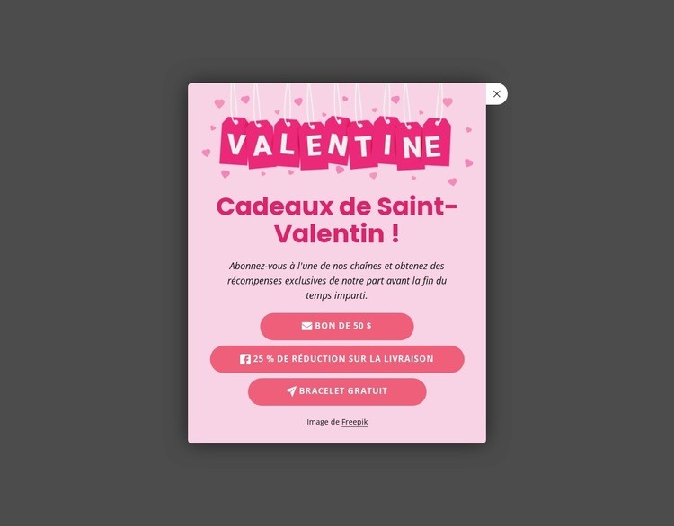 Remises à durée limitée Conception de site Web