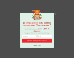 Fenêtre Contextuelle D'Abonnement Modèle