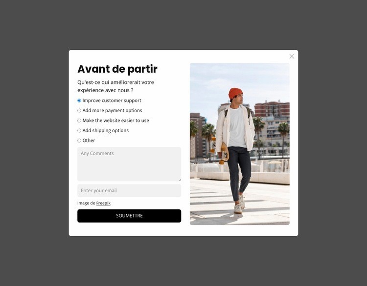 Enquête sur les intentions de sortie Modèle