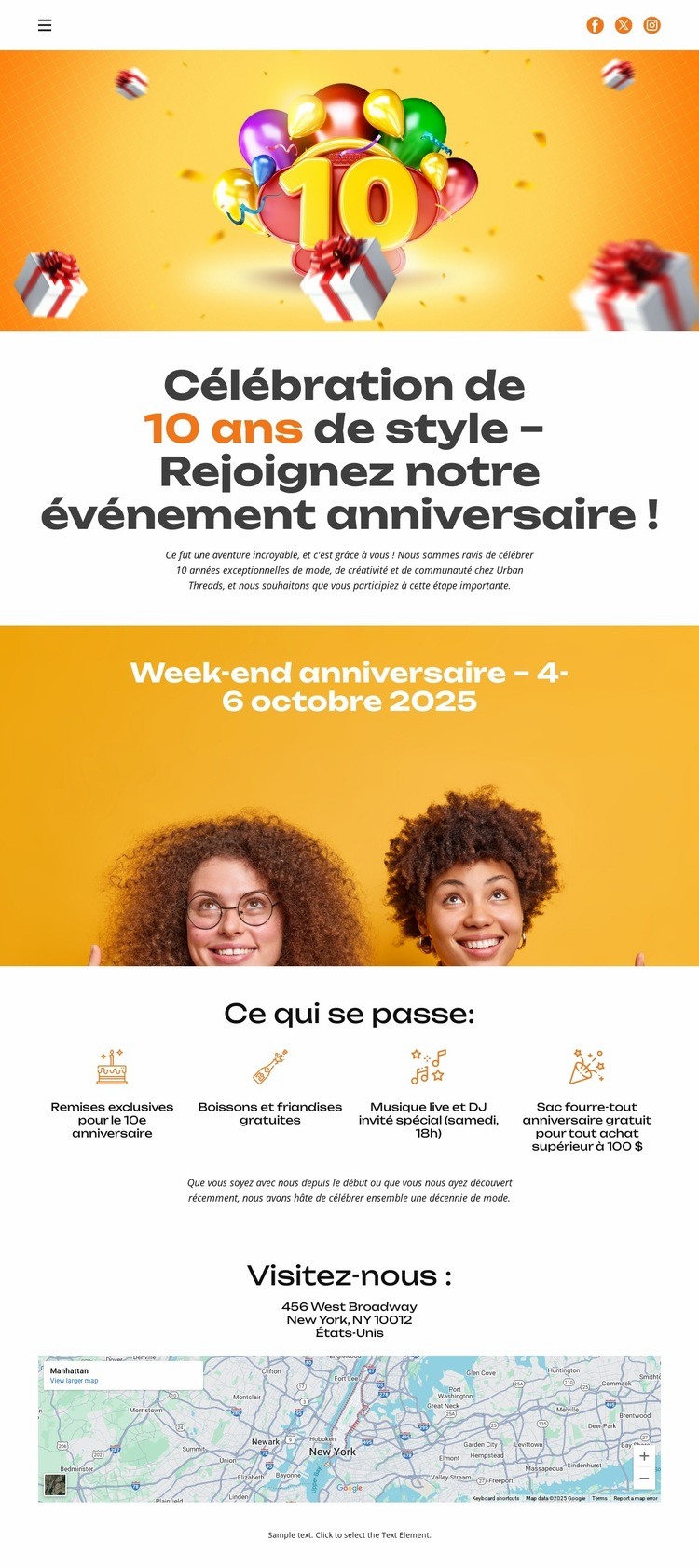 10 ans de style Modèle