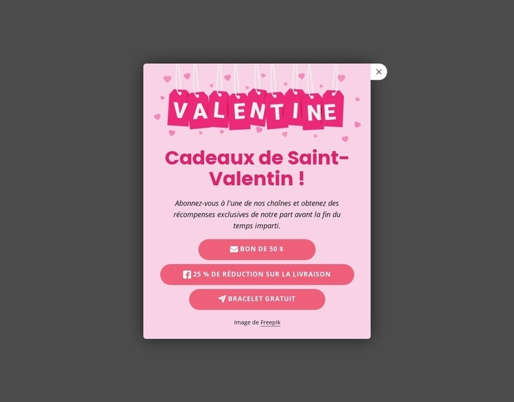 Remises à durée limitée Modèle