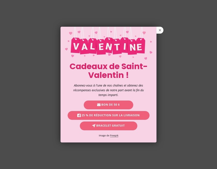 Remises à durée limitée Modèle de site Web