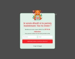 Fenêtre Contextuelle D'Abonnement