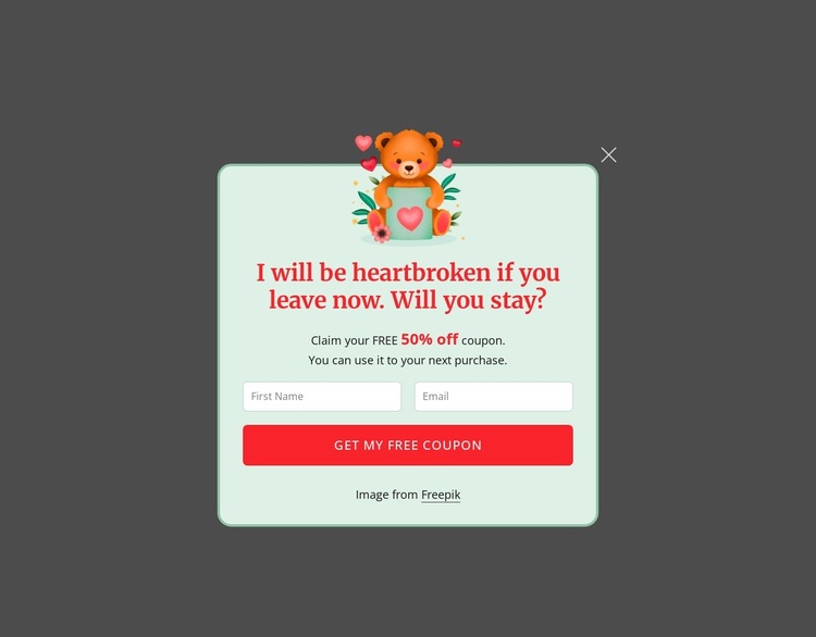 Subscription popup HTML5 Template