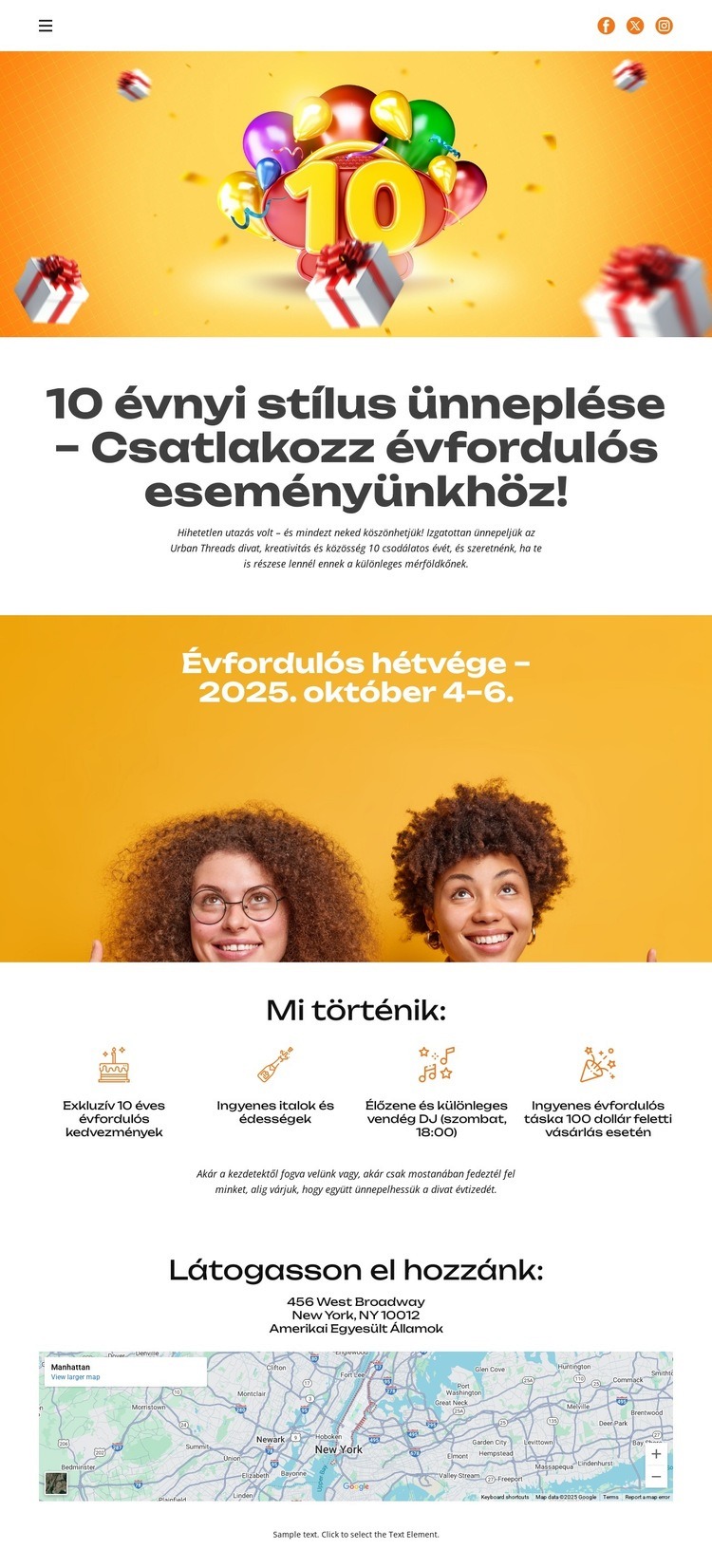 10 év stílus Sablon