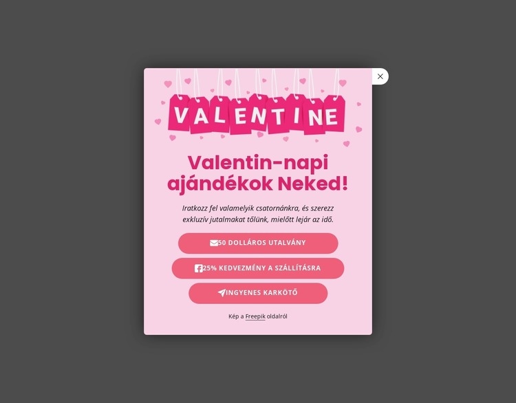 Időben korlátozott kedvezmények Sablon