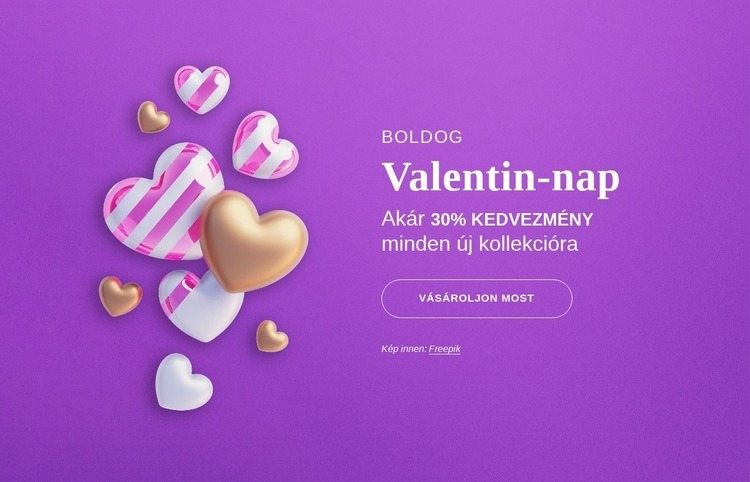 Akár 30% kedvezmény minden új kollekcióra Weboldal sablon
