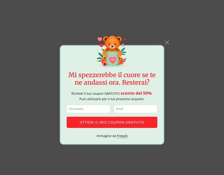 Popup di abbonamento Modello HTML