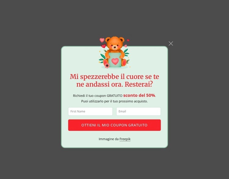 Popup di abbonamento Modello HTML5