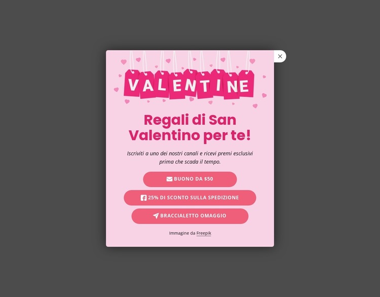 Sconti a tempo limitato Modello di sito Web