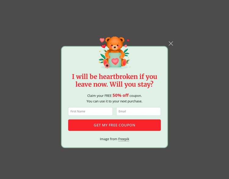 Subscription popup Joomla Template