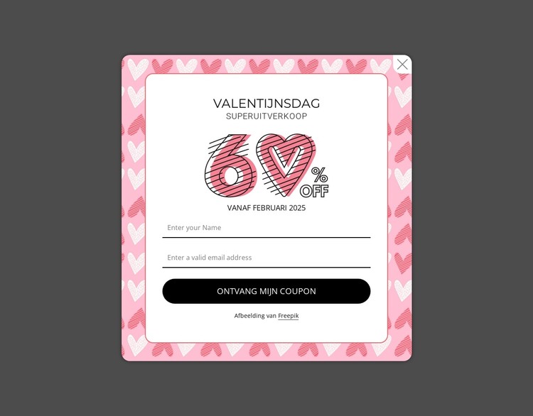 Valentijnsdag superuitverkoop HTML-sjabloon