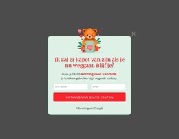 Pop-Up Voor Abonnement Website Sjabloon