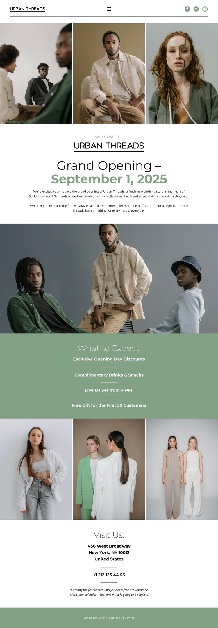 Celebrate a Fashion Milestone One Page Template