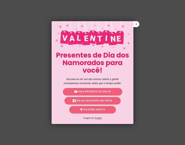 Descontos por tempo limitado Modelo de site