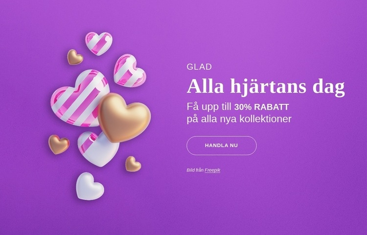 Få upp till 30 % rabatt på alla nya kollektioner HTML-mall