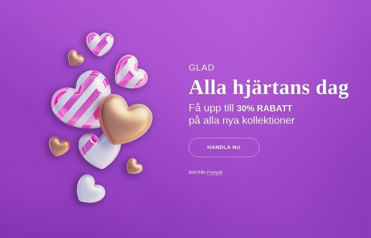 Få upp till 30 % rabatt på alla nya kollektioner Webbplats mall