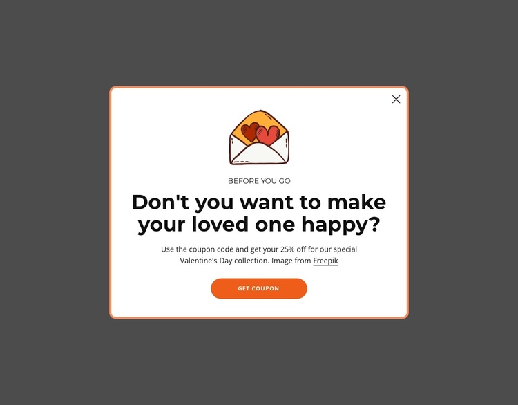 Get your 25% off for our special collection Template