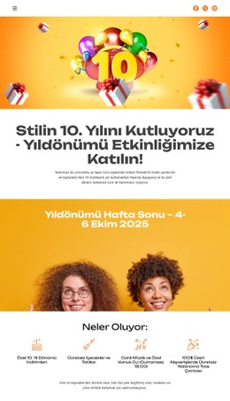 10 Yıllık Stil Temiz Ve Minimal Şablon