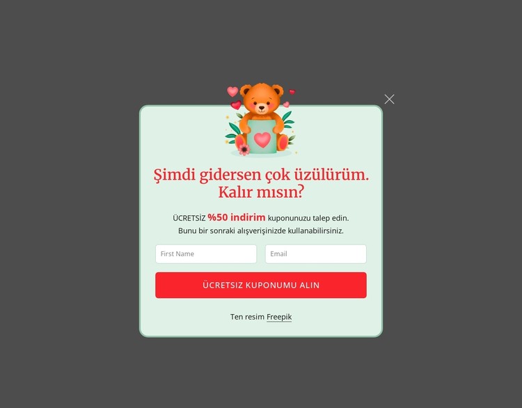 Abonelik açılır penceresi CSS Şablonu