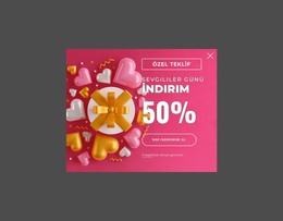 Kupon Kodu Açılır Penceresi HTML Şablonu