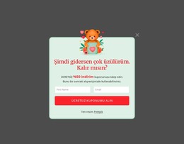 Abonelik Açılır Penceresi HTML Şablonu