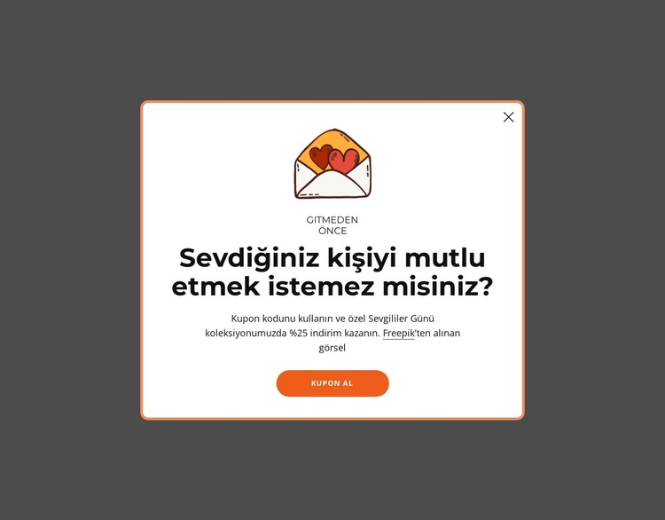 Özel koleksiyonumuz için %25 indirim kazanın Web Sitesi Şablonu