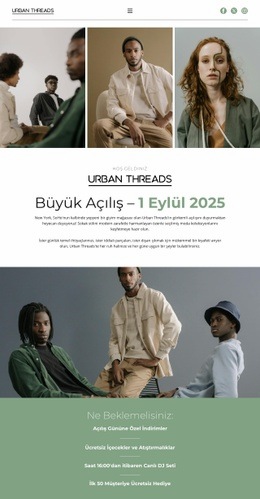 Bir Moda Dönüm Noktasını Kutlayın Web Sitesi Tasarımları