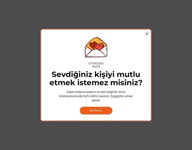 Özel koleksiyonumuz için %25 indirim kazanın Web sitesi tasarımı