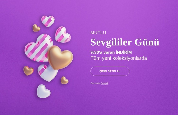 Tüm yeni koleksiyonlarda %30'a varan indirimden yararlanın Web sitesi tasarımı