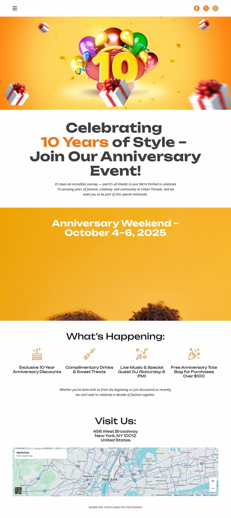 10 Years of Style Website Mockup