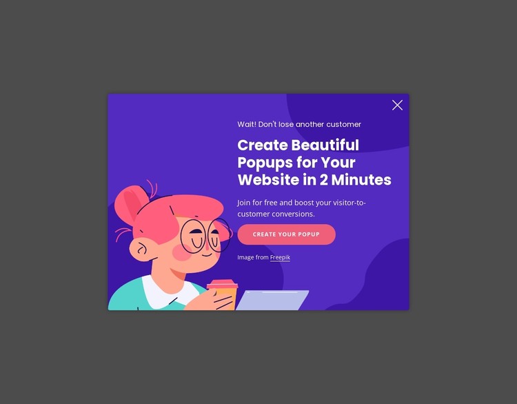 Creative popup WordPress Theme